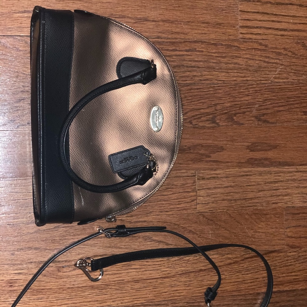 Coach bag with removable long shoulder strap